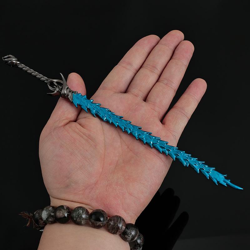 22cm/8.66in Crack Whip Nezha: The Demon Child’s Rebellion Shen Gongbao Weapon Model Ornaments Toys Anime Peripherals Boy Gifts