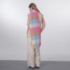 Marshmallow Series Wool Blended Gradient Color Plaid Scarf Women's Warm Scarf
