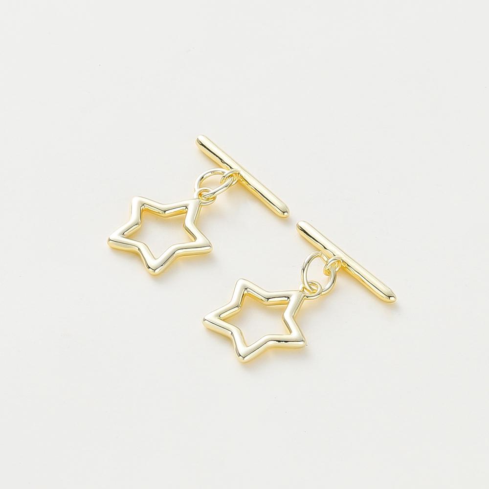 4 Sets 14K18K Gold Color Plated Brass O Toggle Clasps Connector For Diy Bracelet Necklace Jewelry Making Findings Accessories