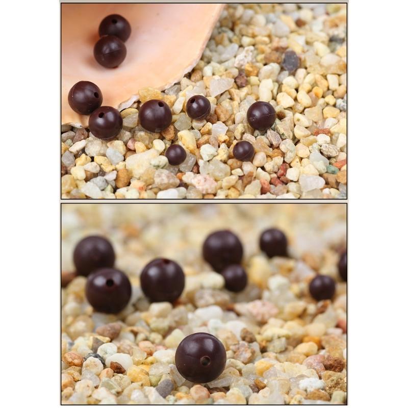 100Pcs Fishing Baits Rigs Eggs Fishing Beads Stoppers Fishing Tackle Accessory 5mm-8mm Soft Fishing Beads Shock Bead