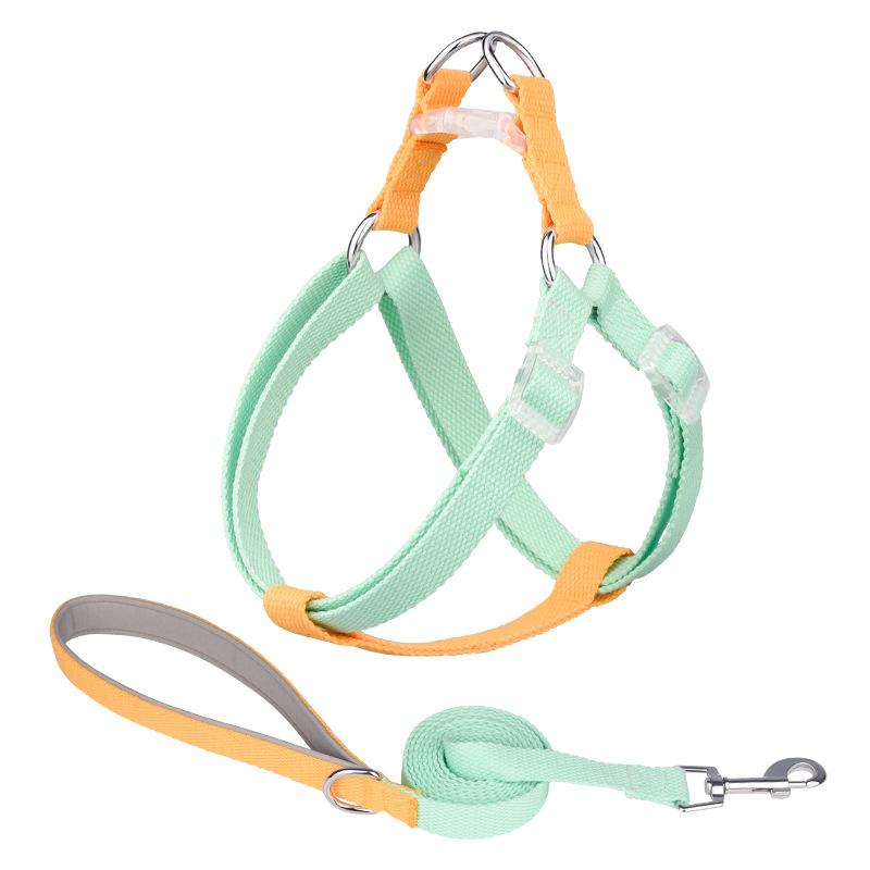 

Dog Harness and Leash Set, Vest Style Dog Harness with Contrasting Color for Outdoor Travel & Training Medium & Small Dogs Cats XS（old）
