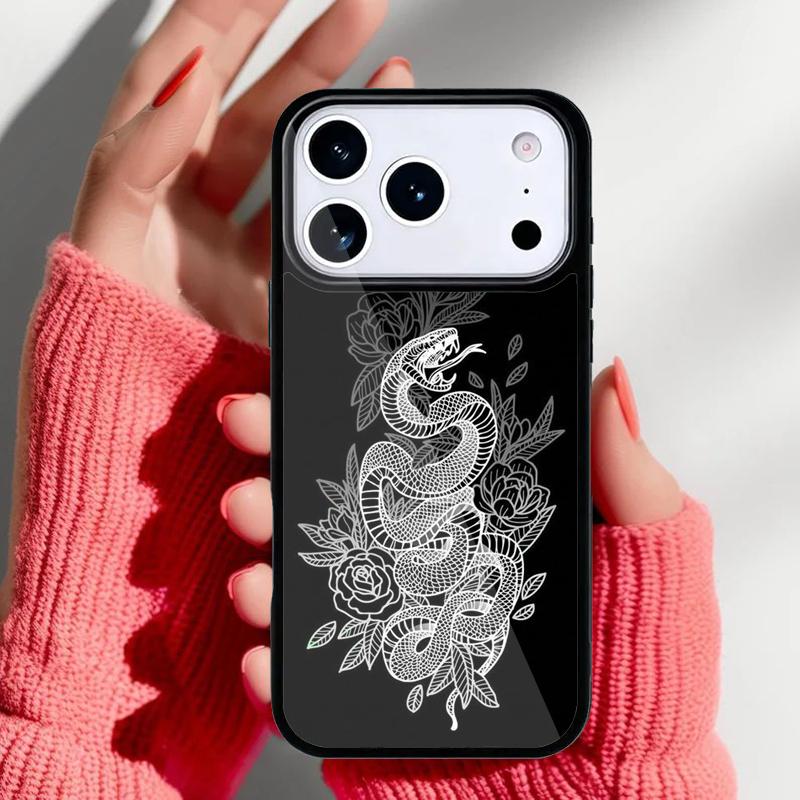Snake Drawing Art Phone Case for iPhone 17 Air 16e 15 14 13 Pro Max Back Cover for 12 11 Pro Coque