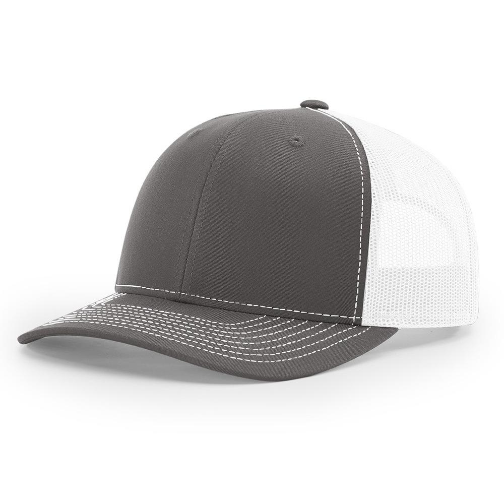 Custom 3D Embroidery Logo Baseball Dad Cap Richardson 112 Trucker Hat with Mesh Cap & Leather Patch Common Fabric Feature