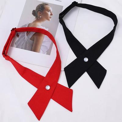 High Quality Removable Cross Bowtie JK Uniform Decor Apparel Accessories Cross Bow Ties Polyester Neck Collar