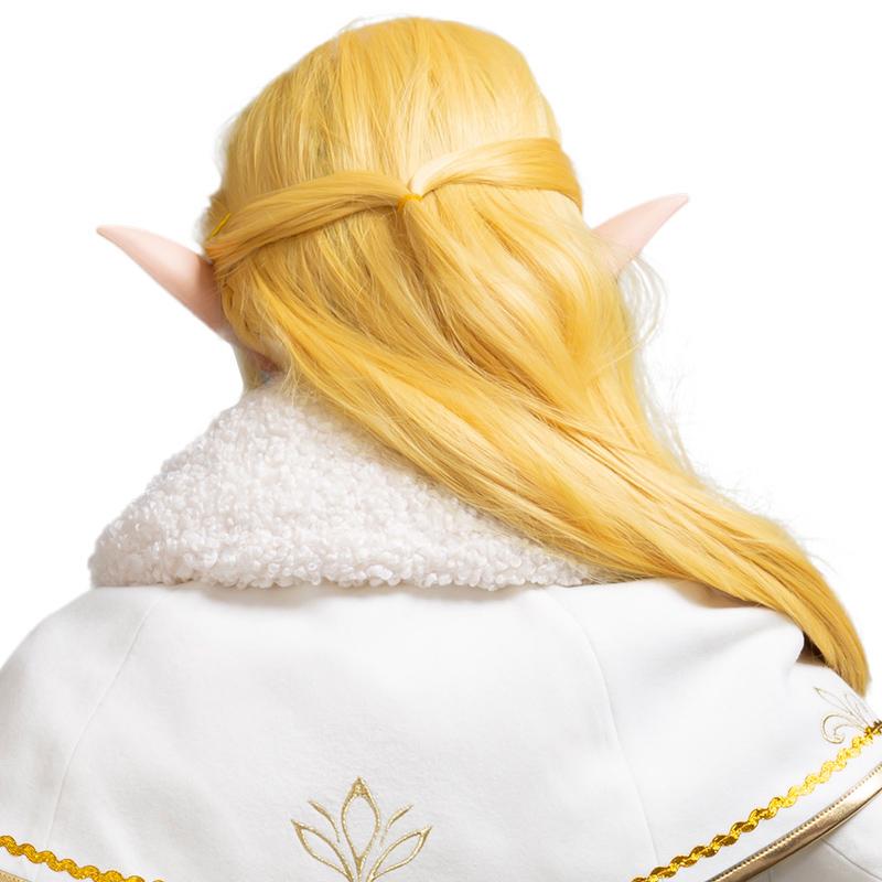 2pcs Sets Anime Wig Princess Golden Braid Wigs Long Heat Resistant Synthetic Hair Cosplay Wigs +Elf Ears