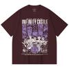 230 Gsm 100% Cotton Demon Slayer V90 Infinity Castle Print Unisex Heavy Cotton T Shirt