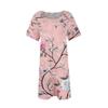 Vestiti estivi da donna, a maniche corte, in lino, casual, con t-shirt, a vita alta, da spiaggia, midi, prendisole con tasche