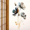 Retro PVC Wall Stickers Self-adhesive Waterproof 3D Lotus Flower Stickers Marble Vinyl Film Home Decor