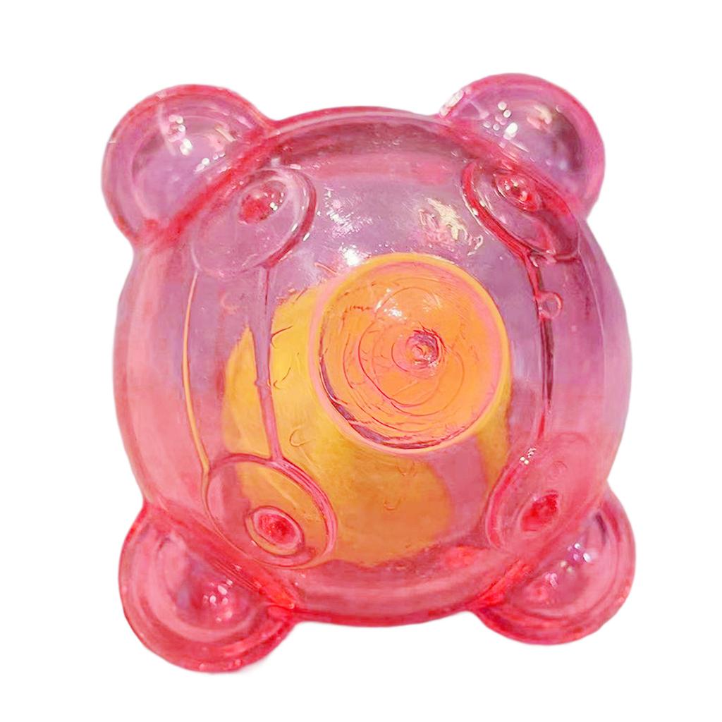 Interactive Dog Chewing Toy Ball with Squeaky Sound and High Bounce for Active Pet Chewing Teething Exercise Toy