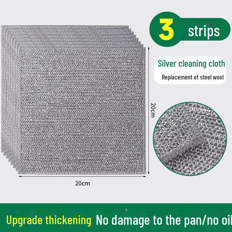 

Антипригарная стальная проволочная салфетка для чистки кастрюль и плит Single layer 20*20cm [3 packs]