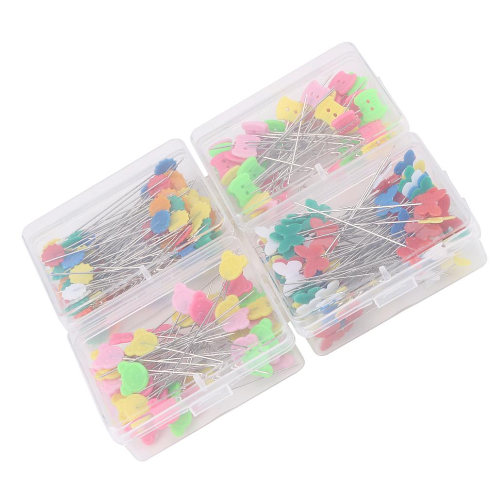 300 Pcs  Flower Button Head Pins DIY Quilting Tool Sewing Accessories