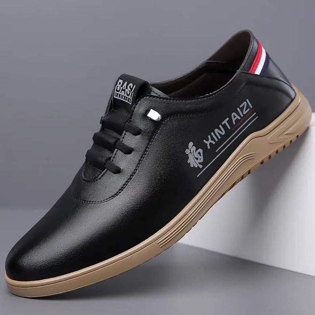 Autumn leather shoes soft leather men's shoes soft sole men's business casual shoes one pedal hundred towers lightweight beanie shoes loafers
