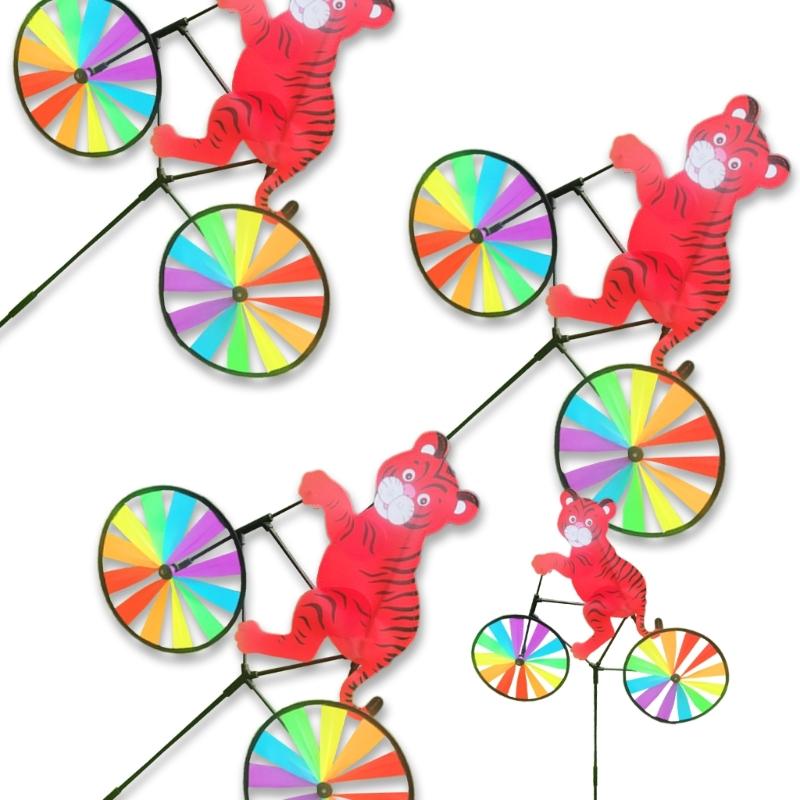Playful Animal Cycling Windmill Toy Featuring Vibrant Color And Weather Resistant Fabric