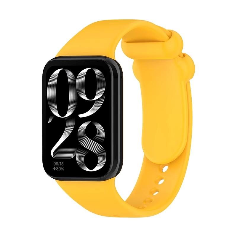 

Спортивный силиконовый ремешок для Xiaomi Band 9 Pro Miband 8Pro Мягкий ТПУ браслет-заменитель Дружелюбный к коже Correa жёлтый