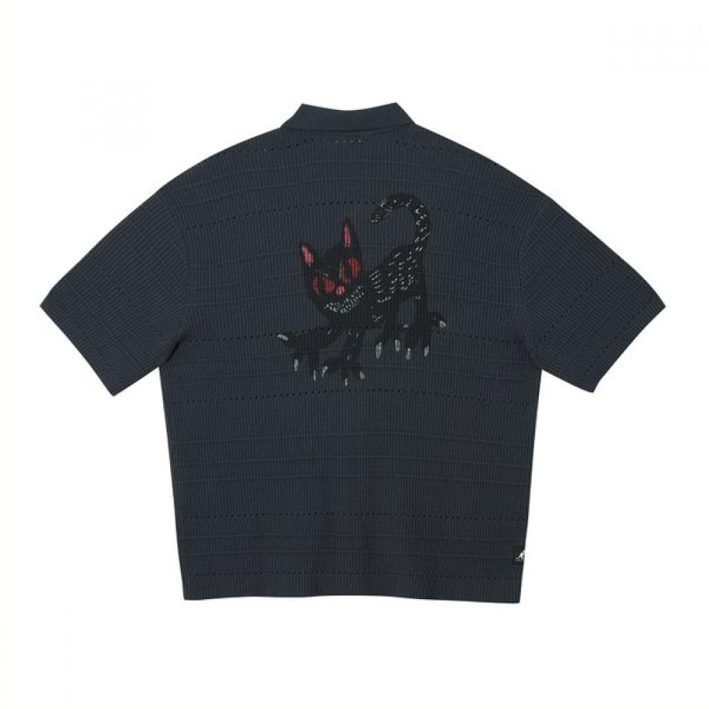 Kangol Crocheted Shirt Charcoal 1903