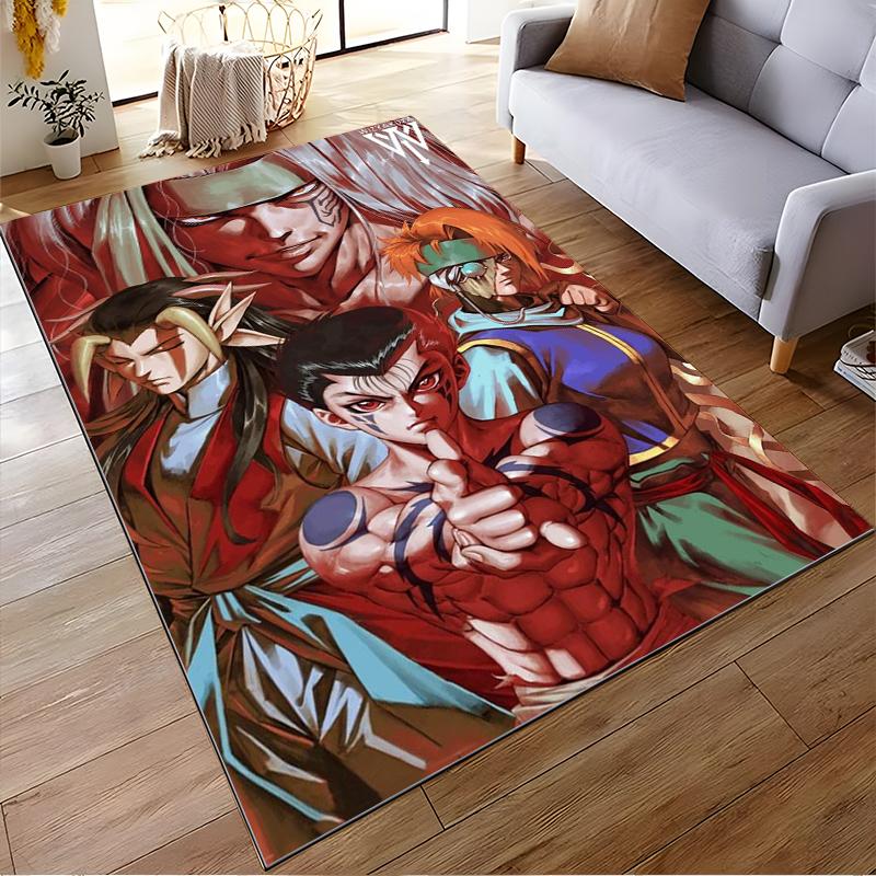 Anime Characters Printed Carpet with Action Style and Bold Colors Suitable for use as an anti-slip for living room bedroom sofas