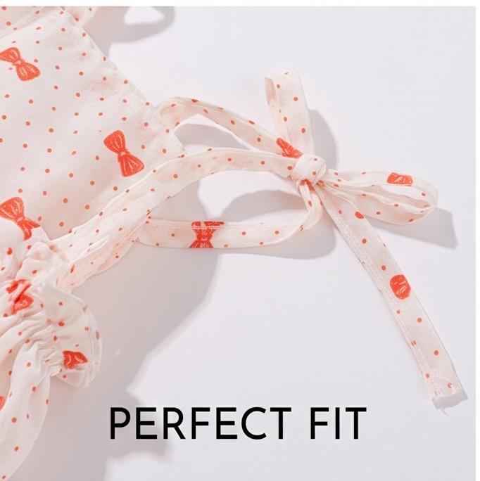 2026 New Korean-style Floral Dog Dress, Cute Bow Camisole Skirt for Small Dogs, Cats, Teddy & Bichon, Lightweight Daily Wear