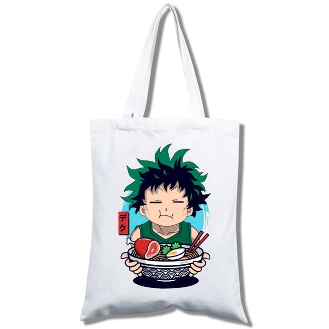Boku No Hero My Hero Academia Deku Bakugou Tragetasche, Cartoon-Druck, Mädchen, Einkaufstaschen, lässige Mode