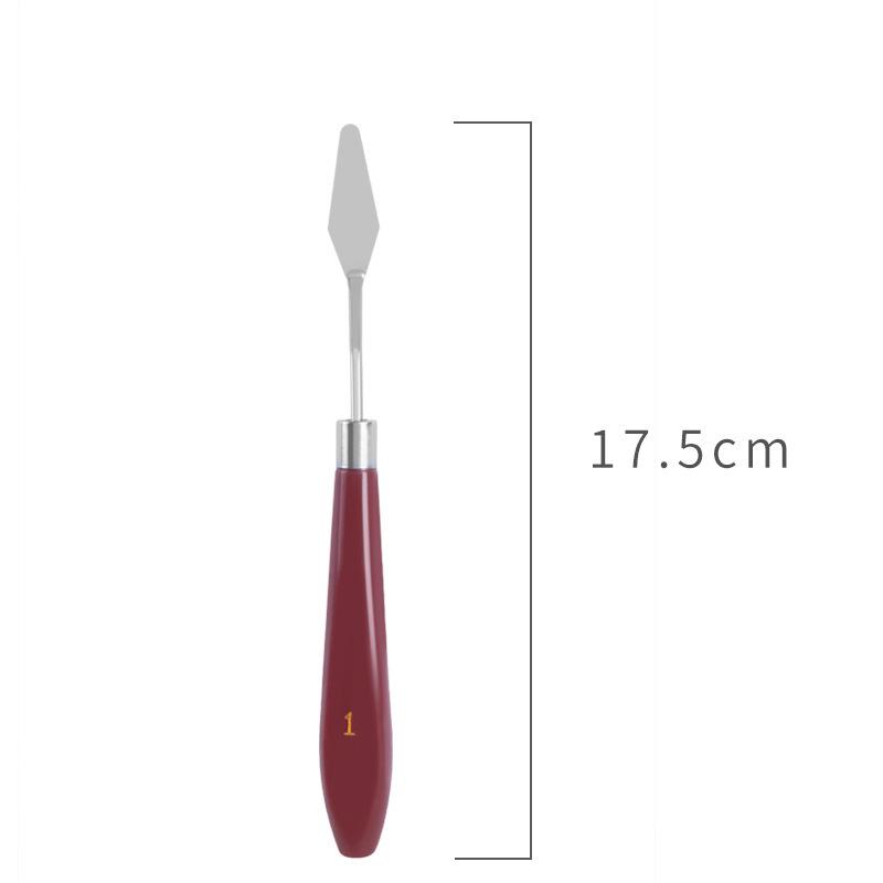 Single Pigment Stainless Steel Palette Knife with Plastic Handle