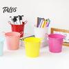 Talos Creative Iron Pen Holder, Rustic Desk Organizer for Office, Metal Pencil Cup Makeup Brushes, Small Storage Bucket Office And Home Use