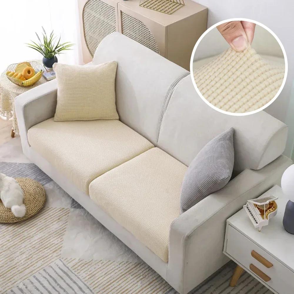Jacquard Pure Sofa Covers Polar Fleece Stretch Sofa Seat Covers Removable Couch Case Furniture Protector Chaise Lounge Home