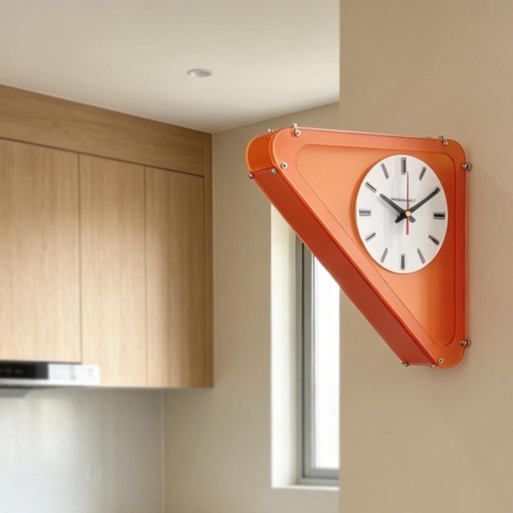 Double Sided Corner Wall Clock Easy to Install Timepiece