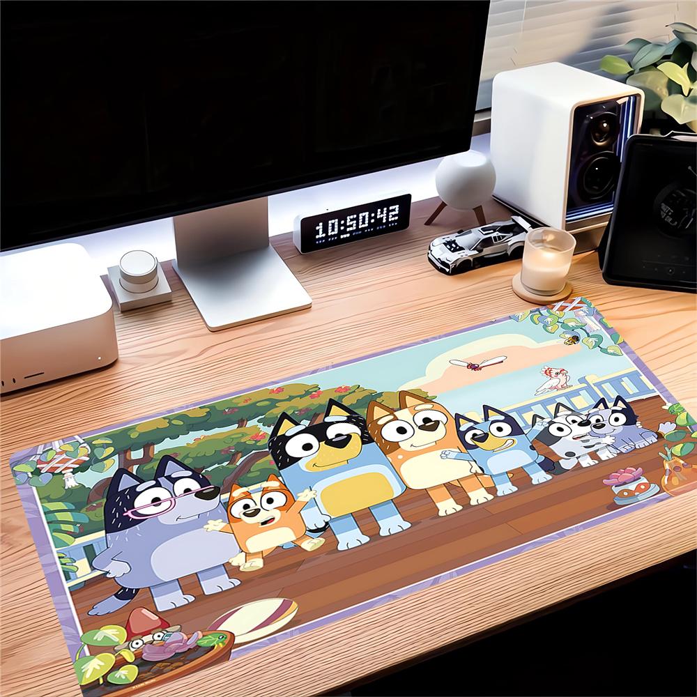 Bluey'S Family Adventure Large Gaming Mouse Pad Nonslip Rubber Base Waterproof Desk Mat For Office Pc Laptop