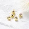 10pcs 14K 18K Real Gold Plated Stopper Adjusting Bead With Ring Sillicone Fixed Bead For DIY Jewelry Necklace Bracelet Making