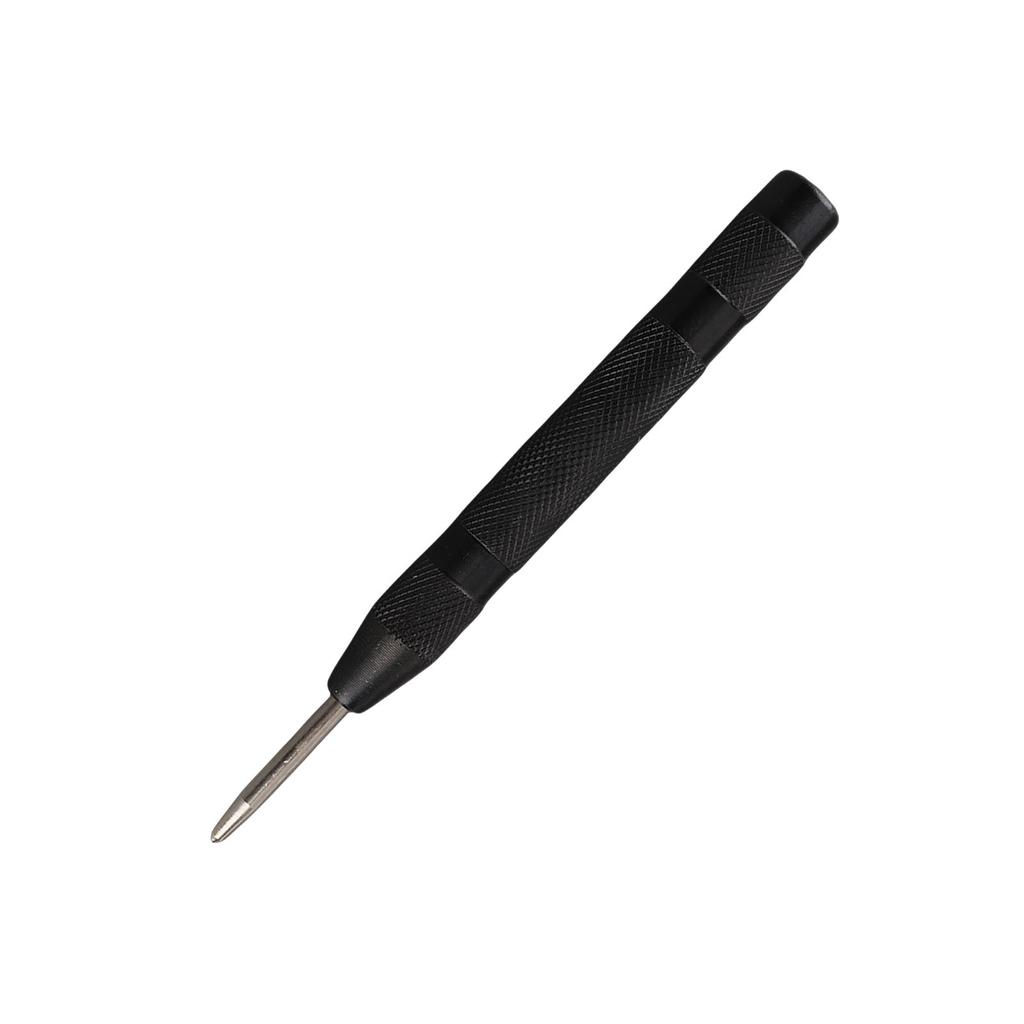 1pc Black Automatic Center Punch Locator Metal Wood Press Dent Marking Tool