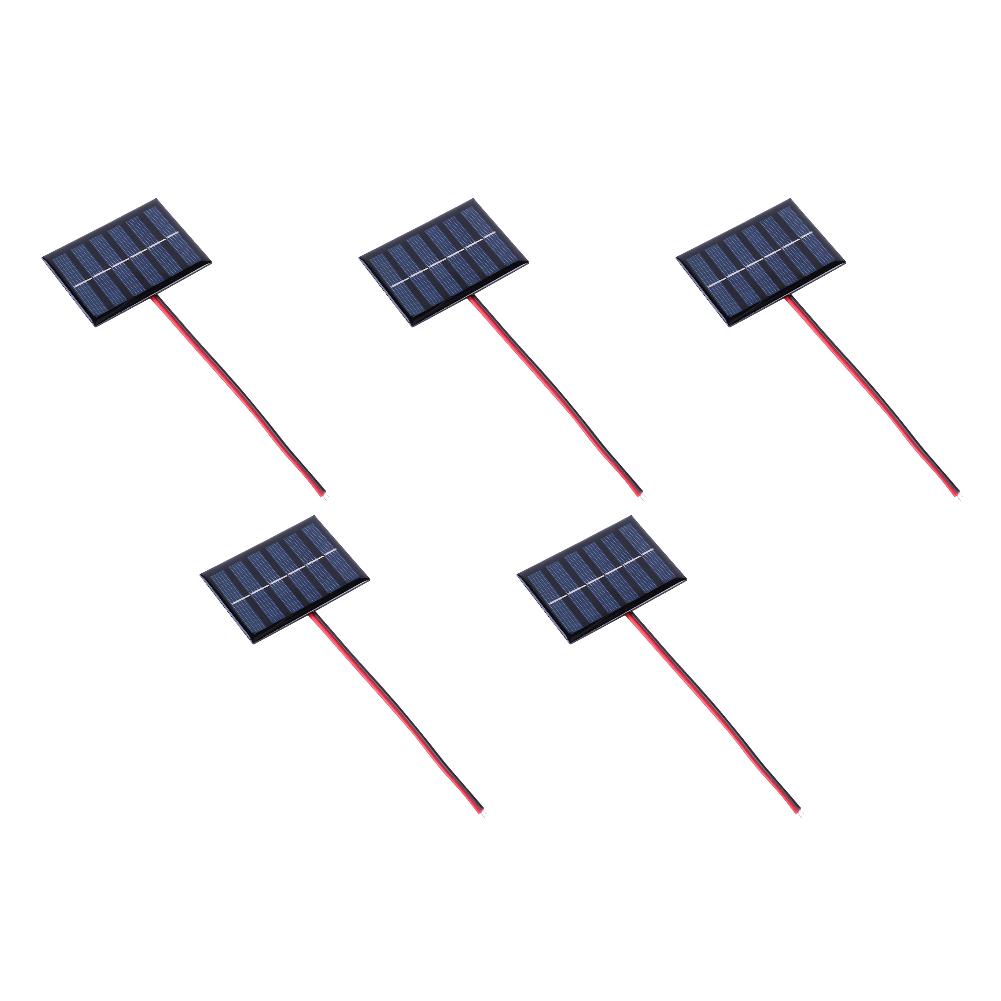 5-20Pcs Solar Cell 100MA 1W 3V DIY Polysilicon Solar Epoxy Cell Charger with Cable for Lamp Fan Pump for 2-3V Battery Charging