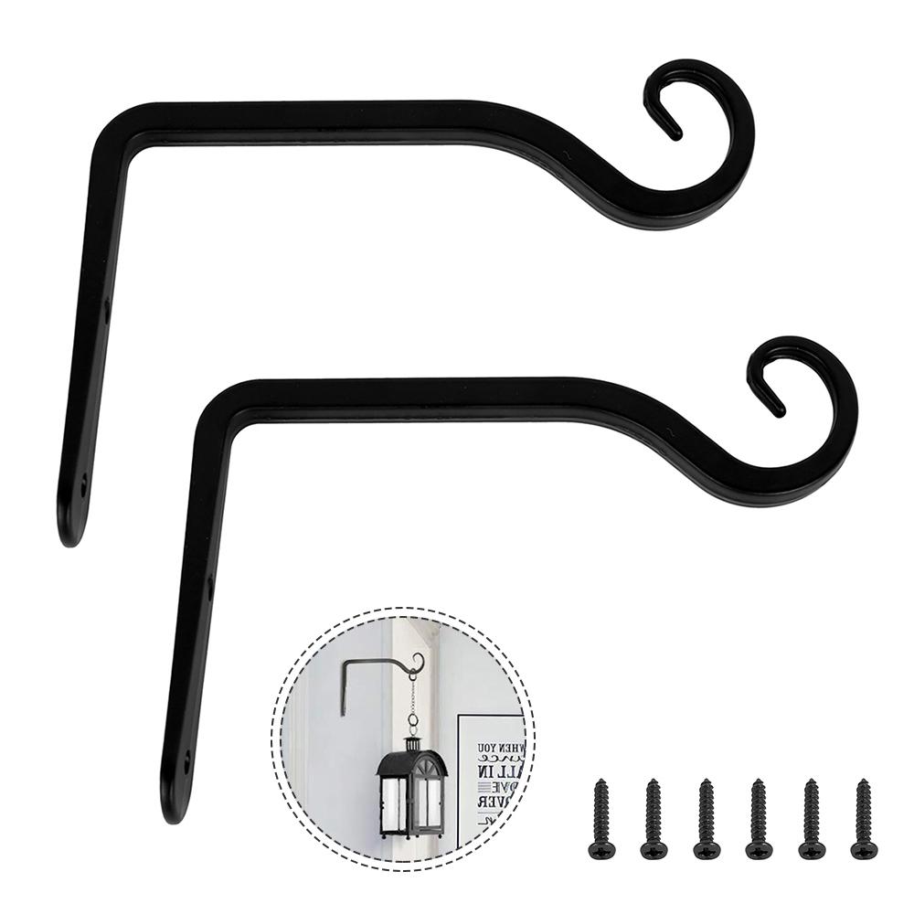 

2 шт романтическое украшение для ванной комнаты классический домашний цветочный горшок крючок для растений ландшафтный кронштейн настенный подвесной балкон европейский стиль чёрный