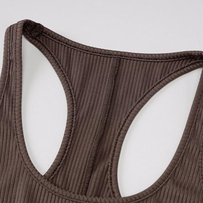 European and American Style Sleeveless Backless Waist Collection Solid Color High Waisted Fitness Exercise Yoga Jumpsuit Top