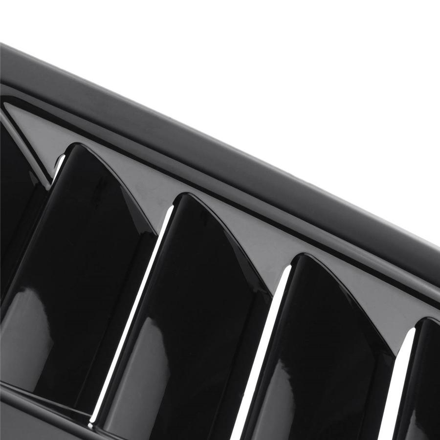 1 Pair Universal ABS Plastic RS Style Glossy Black Bonnet Vents With Free Tape