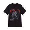 Black Men's Cotton Heavyweight T-shirt Fashionable Print Comfortable Breathable Casual Crew Neck Short Sleeve Top
