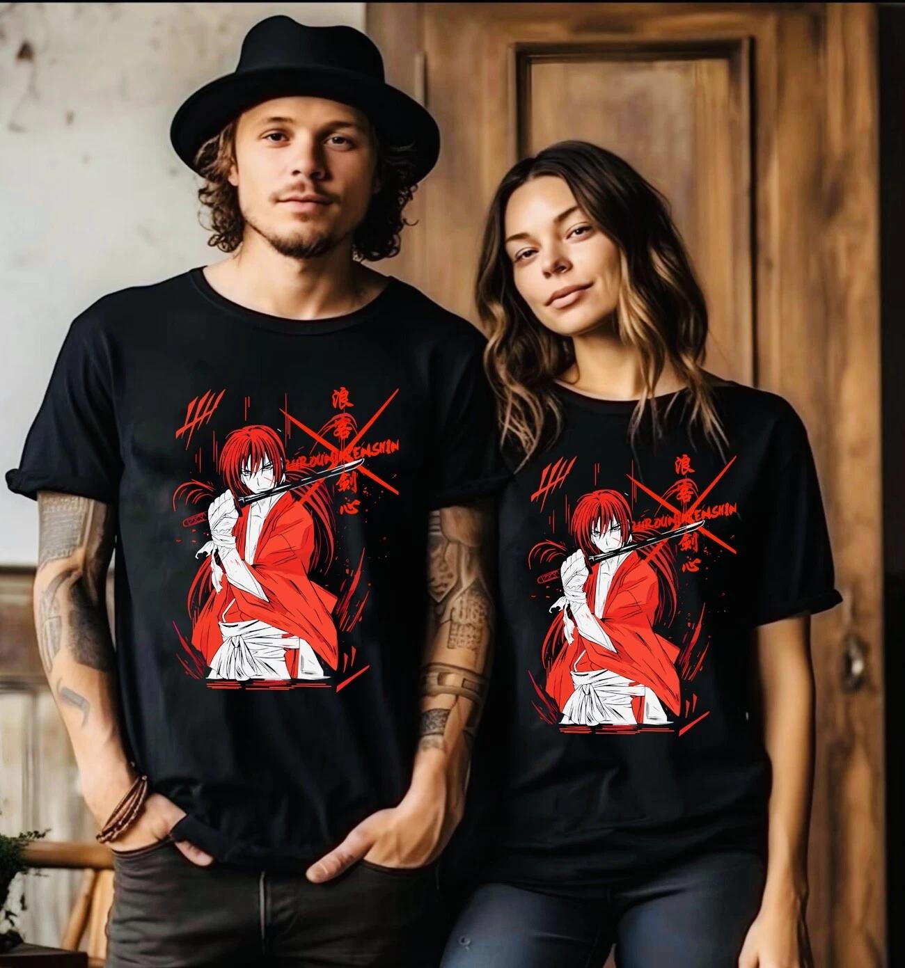Рубашка Химура Кеншин, samurai x, аниме, манга, гик, отаку, япония, подарок, футболка с принтом 4XL