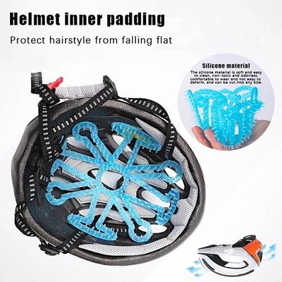 Flexibles, verformungssicheres Silikon-Innenpolster für den Helm, belüftetes Innenpolster, Helmpolster, Motorrad-/Fahrradhelm-Zubehör