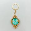 New Teyvat Vision Fontaine Water God Focalors Lyney and Lynette Keychain Luminous 7 Element Eye Of God Toy KeyRing