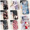 Case For Xiaomi Redmi A1+ A2+ A1 A2 A3 A3X A3 Pro Funda Redmi A5 A4 With Heart Bowknot Floral Flower Motif Cover Soft Silicone
