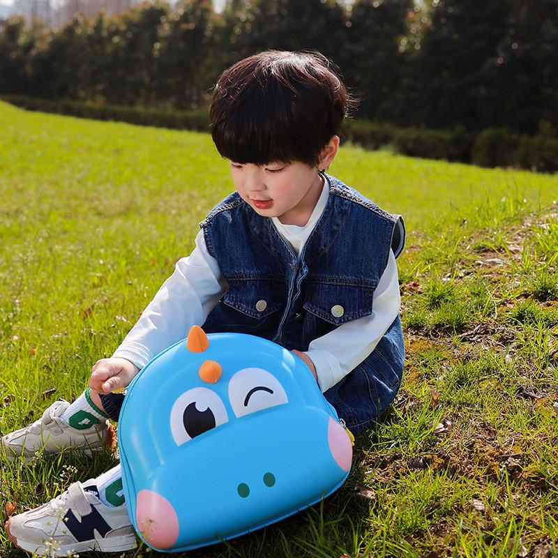 Stylish Cute Dinosaur Kids Backpack Fashionable Cartoon Shell Design For Boys And Girls
