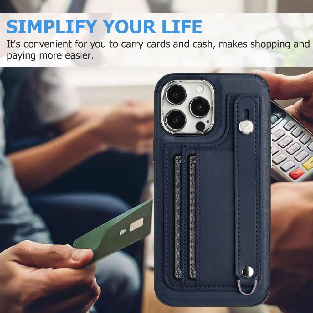Luxury Wrist Strap Holder Leather Phone Case For iPhone 15 14 Plus 13 12 11 Pro Max XSMax 8P 7P for Samsung S23 S22 Plus Ultra S21 FE A05 A15 A14 A54