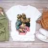 Women Cartoon Momlife Mom Mother Boy Girl Print Mother Lady T Shirts Top T Shirt