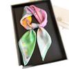 Flowering Oil Painting Printing Simulation Silk Scarf Square Scarf High-end Shawl Sunscreen Neck Small Square Scarf Headscarf Scarf Women