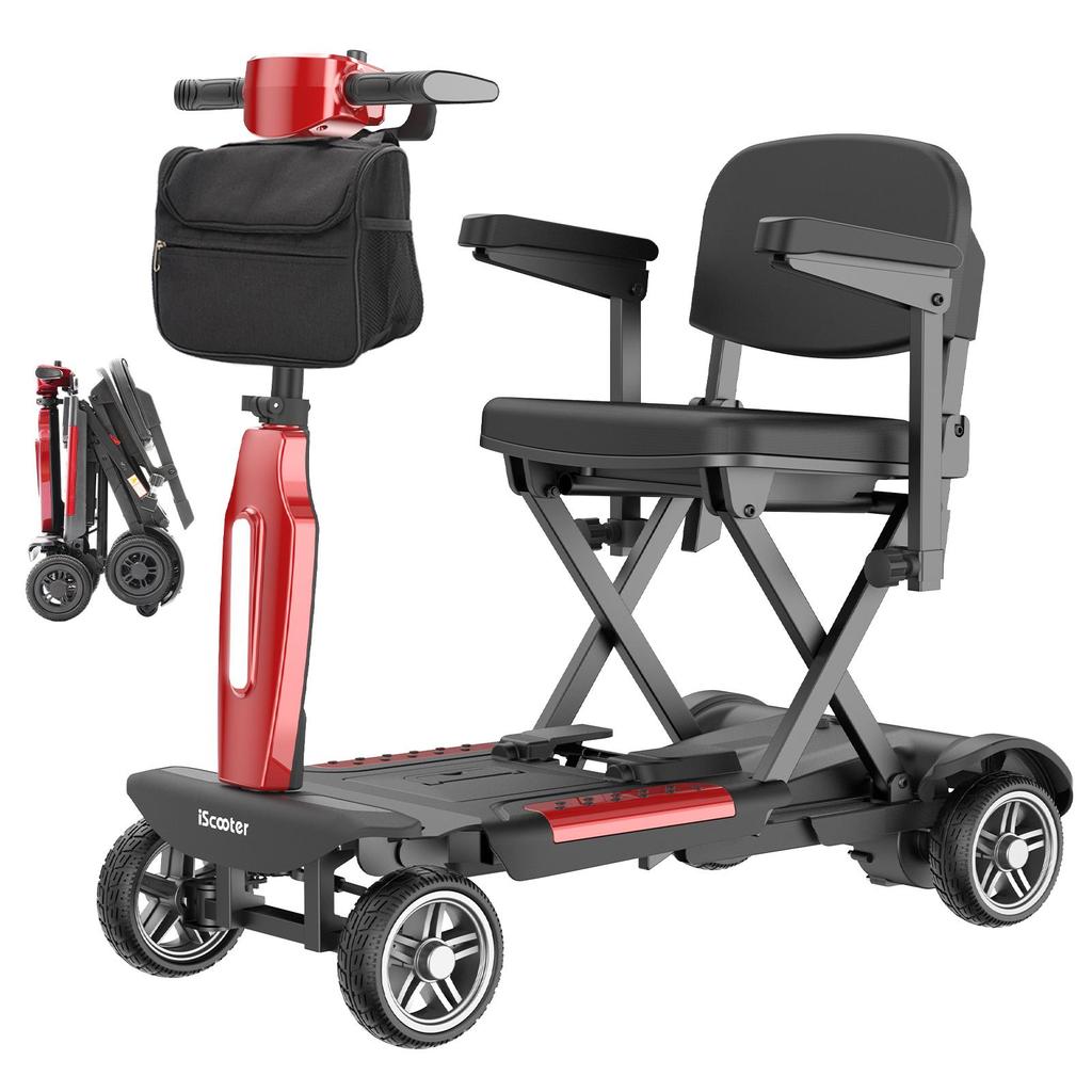 iScooter X11 Folding Mobility Scooter 4-Wheel, 24V 15.6Ah Removable Battery