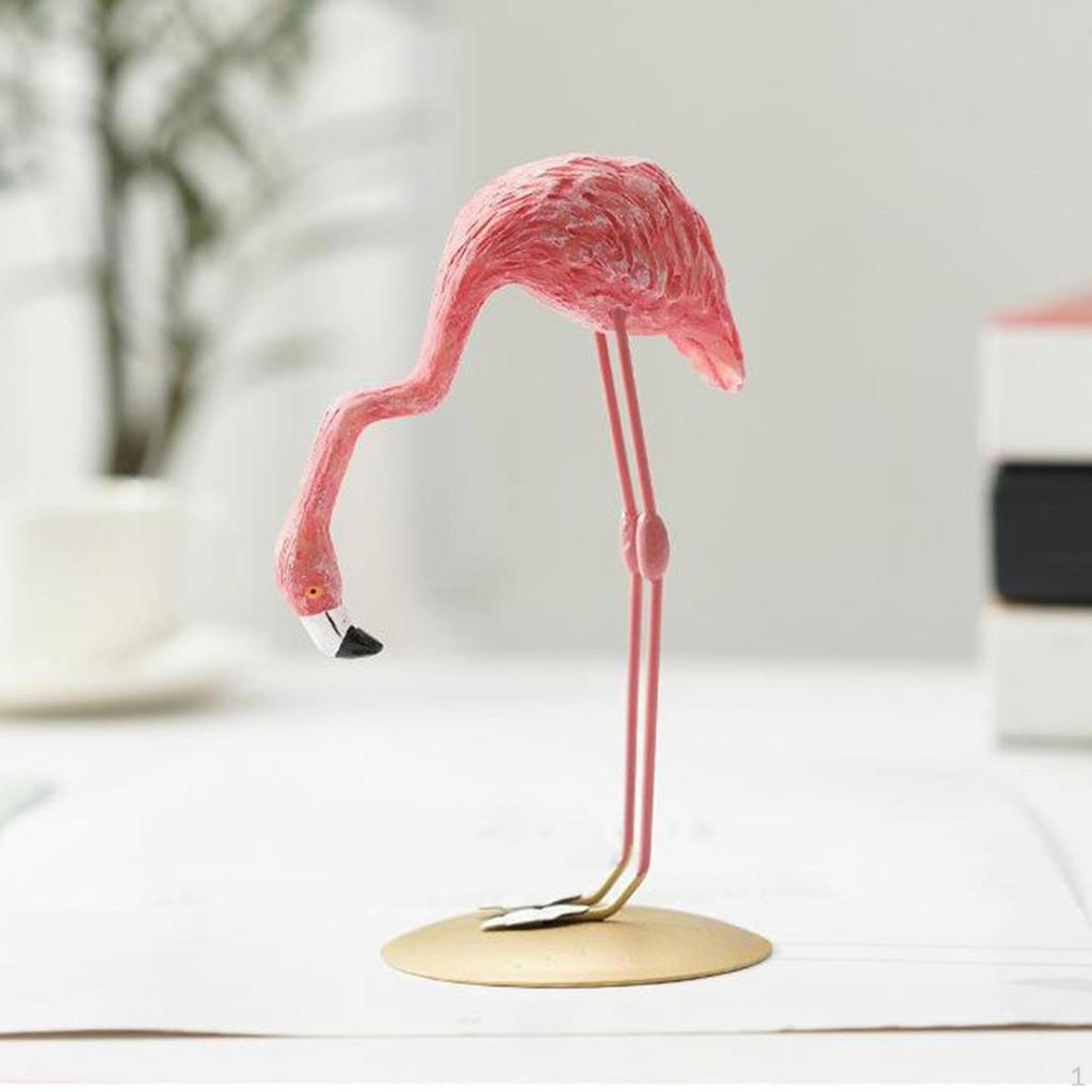Flamingo Figurine Sculpture Statue for Hotel Home Entrance Upright 9cmx19.5cm