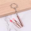 1 Stück Multifunktionaler Silikon-Lippenpinsel Tragbar mit Abdeckung Schlüsselanhänger Staubdicht Lippenstift Lippenstift Pinsel Lidschattenpinsel