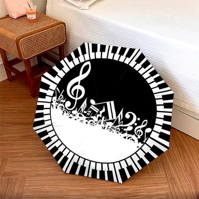 1 PC Automatic Folding Umbrella - Musical Symbols Pattern, Portable & Foldable Design with 8 Ribs, Christmas Birthday Gifts