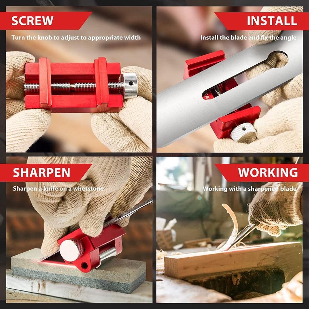 Stainless Steel Sharpening Guide Adjustable Sharpener Tool Multi-Angle Honing Guide Tool Chisel