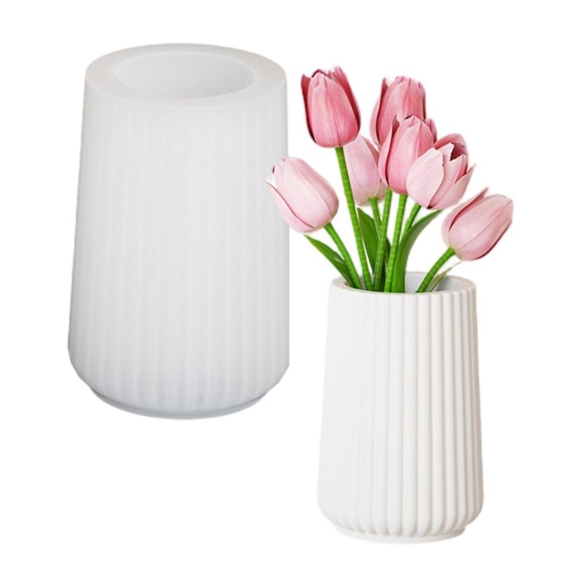 Praktische Runde Blumentöpfe Robuste Silikonform Zement Gips Bastelbedarf für Garten und Innendekoration