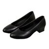 Stewardess work shoes women's black high-heeled soft-soled comfortable work leather shoes civil servant interview professional single shoes