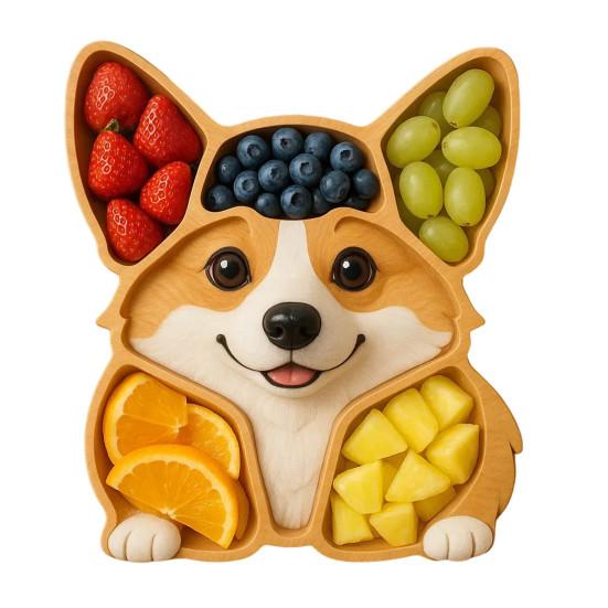 Charcuterie talíř s psí tématikou Rustikální sýrové prkénko ve tvaru psa Dřevěný servírovací tác na párty pochoutky Ovoce Maso Svačiny Dárek na kolaudaci